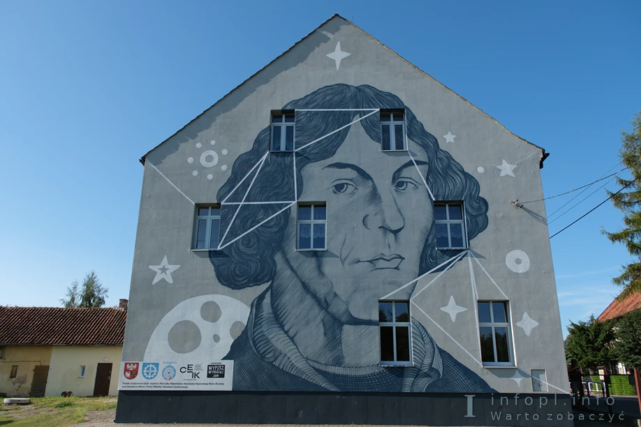 Mural Mikołaja Kopernika w Liwie